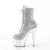 Pleaser ADORE-1020CHRS Plateau Ankle Boots Multi Rhinestones Chrome Silver EU-38 / US-8