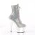 Pleaser ADORE-1020CHRS Plateau Ankle Boots Multi Rhinestones Chrome Silver EU-38 / US-8