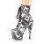 Pleaser ADORE-1020DP Plateau Ankle Boots Black White EU-36 / US-6