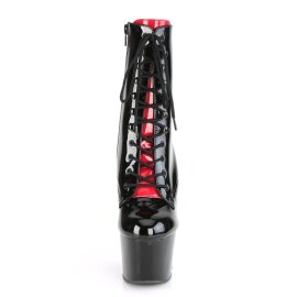 Pleaser ADORE-1020FH Plateau Ankle Boots Patent Black EU-38 / US-8