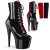 Pleaser ADORE-1020FH Plateau Ankle Boots Patent Black EU-38 / US-8