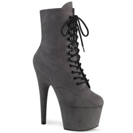 Pleaser ADORE-1020FS Plateau Ankle Boots Faux Suede Grey EU-36 / US-6