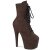 Pleaser ADORE-1020FS Plateau Ankle Boots Faux Suede Mocha EU-38 / US-8