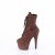 Pleaser ADORE-1020FS Plateau Ankle Boots Faux Suede Mocha EU-38 / US-8