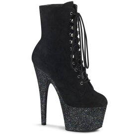 Pleaser ADORE-1020FSMG Plateau Ankle Boots Faux Suede...