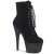 Pleaser ADORE-1020FSMG Plateau Ankle Boots Faux Suede Glitter Black EU-37 / US-7