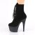 Pleaser ADORE-1020FSMG Plateau Ankle Boots Faux Suede Glitter Black EU-37 / US-7
