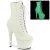 Pleaser ADORE-1020GD Plateau Ankle Boots Leather White EU-40 / US-10