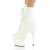 Pleaser ADORE-1020GD Plateau Ankle Boots Leather White EU-40 / US-10
