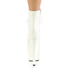Pleaser ADORE-1020GD Plateau Ankle Boots Leather White EU-35 / US-5