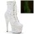 Pleaser ADORE-1020GDLG Plateau Ankle Boots Glitter White EU-36 / US-6