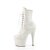 Pleaser ADORE-1020GDLG Plateau Ankle Boots Glitter White EU-36 / US-6