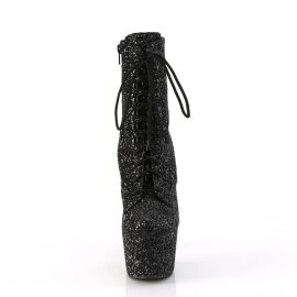 Pleaser ADORE-1020GWR Plateau Ankle Boots Glitter Black...