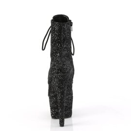 Pleaser ADORE-1020GWR Plateau Ankle Boots Glitter Black EU-35 / US-5