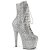 Pleaser ADORE-1020GWR Plateau Ankle Boots Glitter Silver EU-35 / US-5