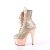 Pleaser ADORE-1020HM Plateau Ankle Boots Metallic Chrome Rose Gold EU-35 / US-5