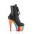 Pleaser ADORE-1020RC Plateau Ankle Boots Faux Leather Chrome Black Colorful EU-35 / US-5