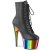 Pleaser ADORE-1020RC Plateau Ankle Boots Faux Leather Chrome Black Colorful EU-36 / US-6
