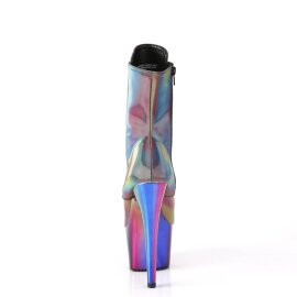 Pleaser ADORE-1020RC-REFL Plateau Ankle Boots Reflection Chrome Colorful EU-36 / US-6