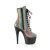 Pleaser ADORE-1020REFL-02 Plateau Ankle Boots Reflection Colorful EU-36 / US-6