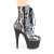 Pleaser ADORE-1020SP Plateau Ankle Boots Holo Snake Silver Colorful EU-42 / US-12