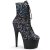 Pleaser ADORE-1020SPLAT Plateau Ankle Boots Holo Velvet Colorful EU-36 / US-6