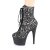 Pleaser ADORE-1020SPLAT Plateau Ankle Boots Holo Velvet Colorful EU-36 / US-6