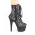 Pleaser ADORE-1020SPLAT Plateau Ankle Boots Holo Velvet Colorful EU-36 / US-6