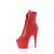 Pleaser ADORE-1021 Plateau Ankle Boots Faux Leather Red EU-39 / US-9