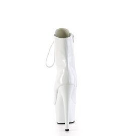 Pleaser ADORE-1021 Plateau Ankle Boots Patent White EU-35 / US-5