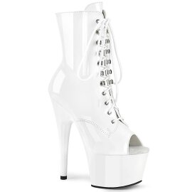 Pleaser ADORE-1021 Plateau Ankle Boots Patent White EU-37...