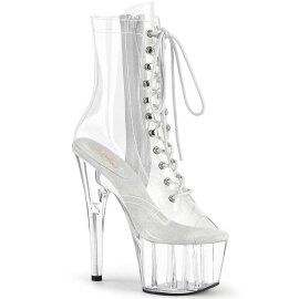 Pleaser ADORE-1021C Plateau Ankle Boots Transparent EU-37...