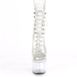 Pleaser ADORE-1021C Plateau Ankle Boots Transparent EU-37...