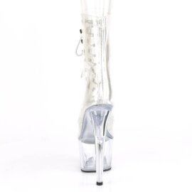 Pleaser ADORE-1021C Plateau Ankle Boots Transparent EU-37 / US-7
