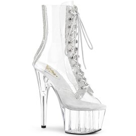 Pleaser ADORE-1021C-2 Plateau Ankle Boots Rhinestones...
