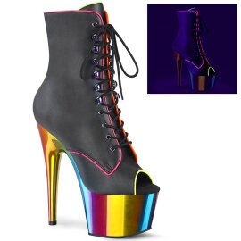Pleaser ADORE-1021RC-02 Plateau Ankle Boots Faux Leather...