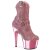Pleaser ADORE-1029CHRS Plateau Ankle Boots Rhinestones Chrome Light Pink EU-39 / US-9
