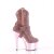 Pleaser ADORE-1029CHRS Plateau Ankle Boots Rhinestones Chrome Light Pink EU-39 / US-9