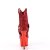 Pleaser ADORE-1029CHRS Plateau Ankle Boots Rhinestones Chrome Red EU-35 / US-5