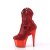 Pleaser ADORE-1029CHRS Plateau Ankle Boots Rhinestones Chrome Red EU-39 / US-9