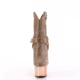Pleaser ADORE-1029CHRS Plateau Ankle Boots Rhinestones...