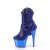 Pleaser ADORE-1029CHRS Plateau Ankle Boots Rhinestones Chrome Blue EU-40 / US-10