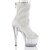 Pleaser ADORE-1031GM Plateau Ankle Boots Mesh Rhinestones White EU-41 / US-11