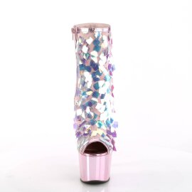 Pleaser ADORE-1031SSQ Plateau Ankle Boots Sequins Chrome...