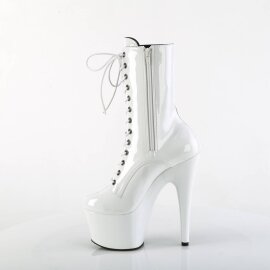 Pleaser ADORE-1040TT Plateau Ankle Boots Patent Black White EU-43 / US-13