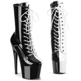 Pleaser ADORE-1040TT Plateau Ankle Boots Patent Black...