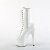 Pleaser ADORE-1040TT Plateau Ankle Boots Patent Brown White EU-38 / US-8