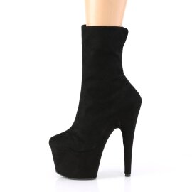 Pleaser ADORE-1042 Plateau Ankle Boots Faux Suede Black EU-40 / US-10