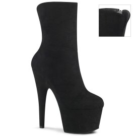 Pleaser ADORE-1042 Plateau Ankle Boots Faux Suede Black...