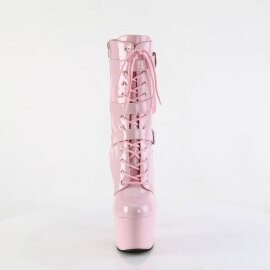 Pleaser ADORE-1043 Plateau Ankle Boots Patent Light Pink EU-40 / US-10